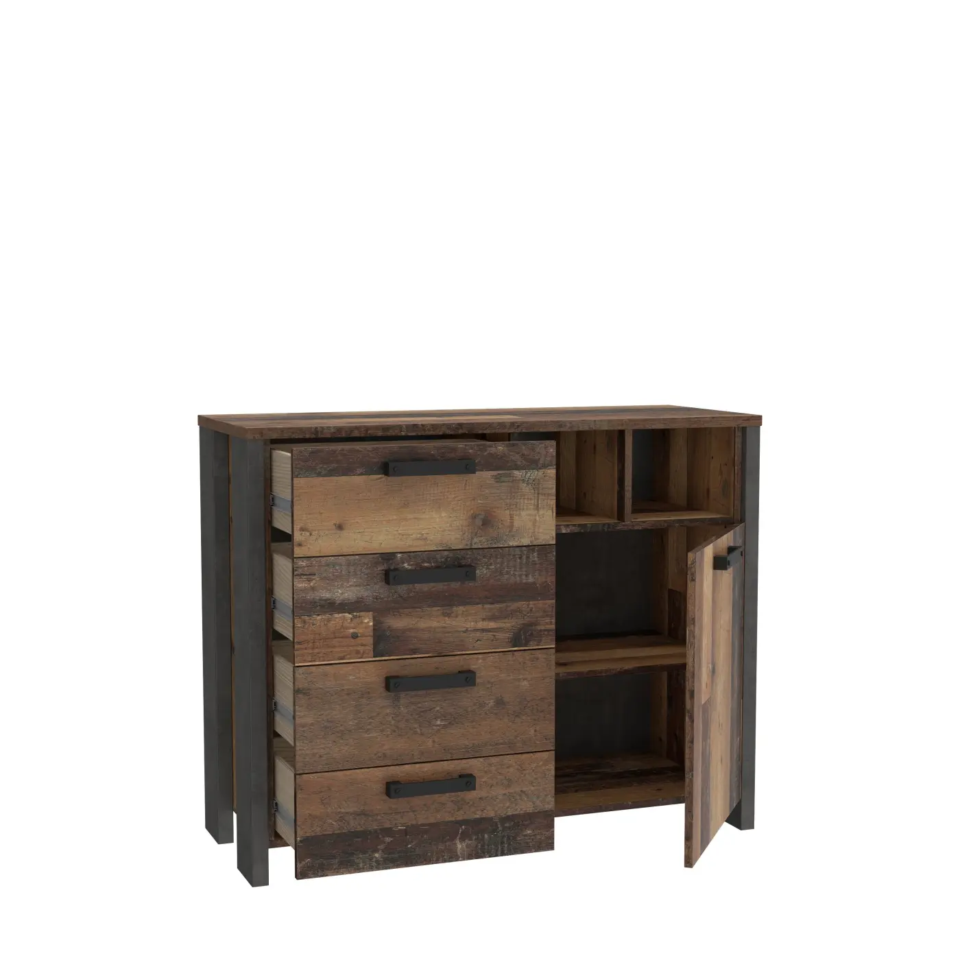 Kombikommode Front Old Wood Vintage, C546 - CLFK221 CLIF KOMMODEN