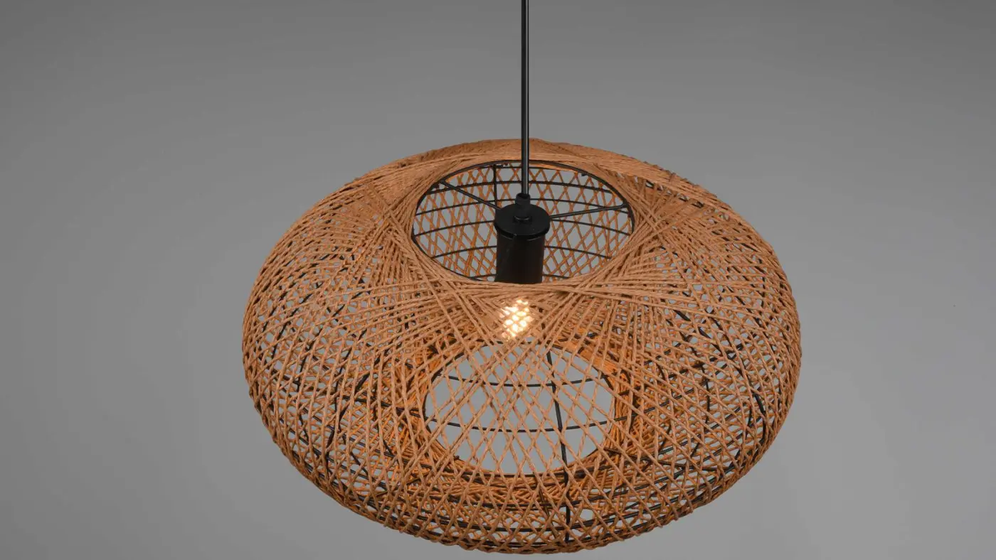 Pendelleuchte Schwarz matt, Braun - 312300136 HEDDA