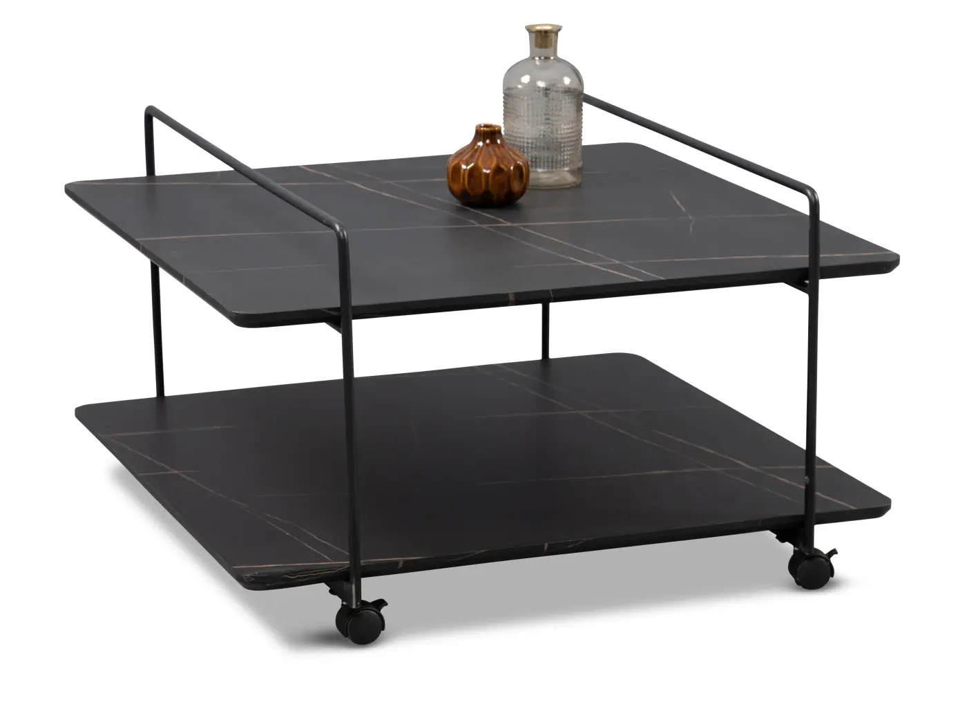 Couchtisch MDF Marmoroptik -  DOPPIO