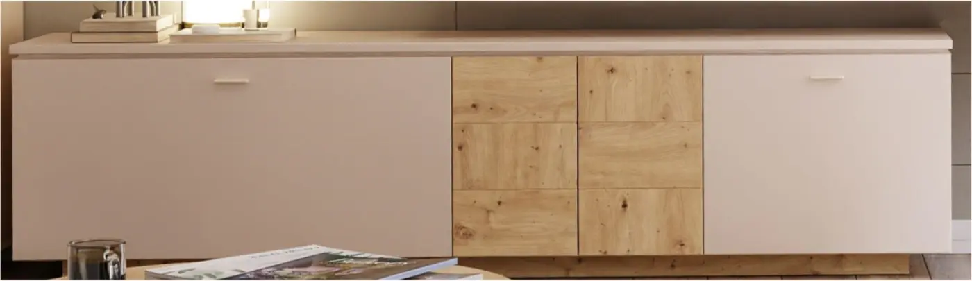 TV-Unterschrank M946 Sand/ Artisan Eiche -  LOUOTO