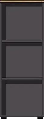 Büroregal Artisan Eiche MDF, Graphit -  MEMPHIS BÜRO