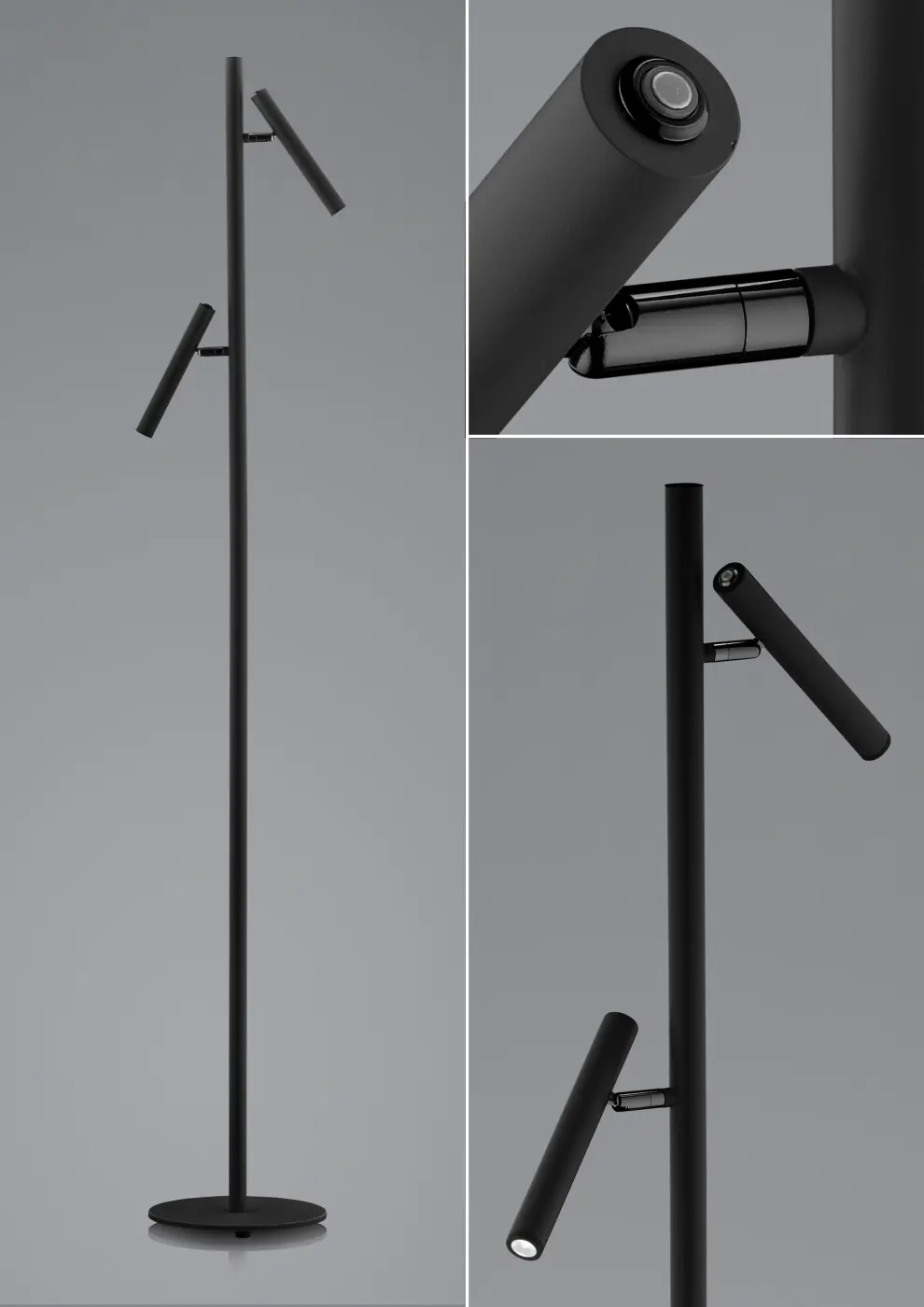 LED-Stehleuchte 6 Schwarz -  STREAK