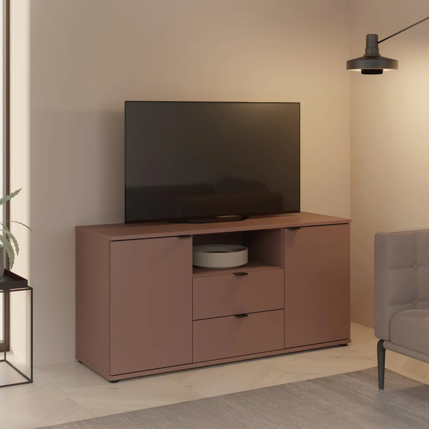 TV-Unterschrank U72 Terracotta -  GANYMEDE