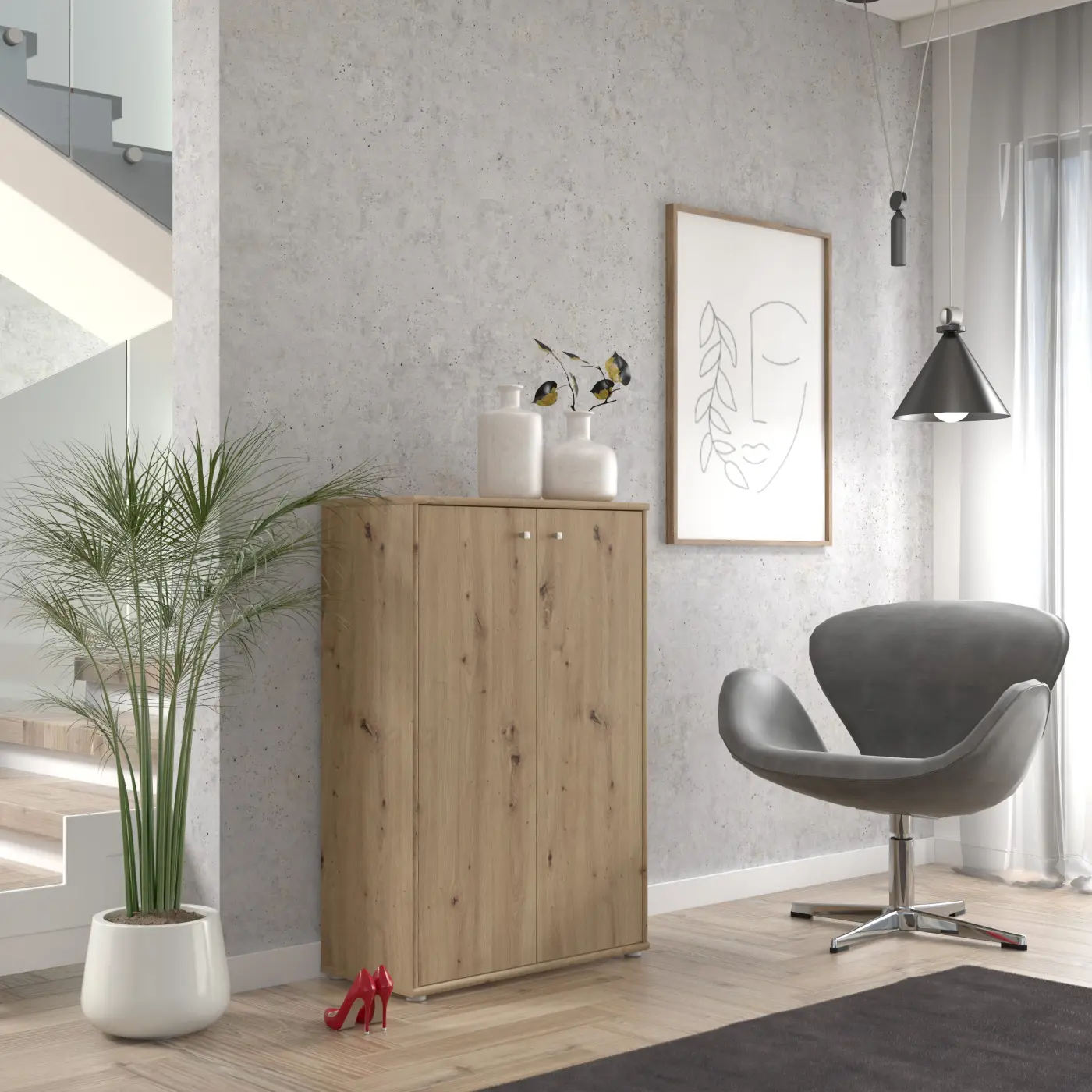 Kommode D78. Artisan Eiche - T2KK30, D78. ARTISAN EICHE TEMPRA 2