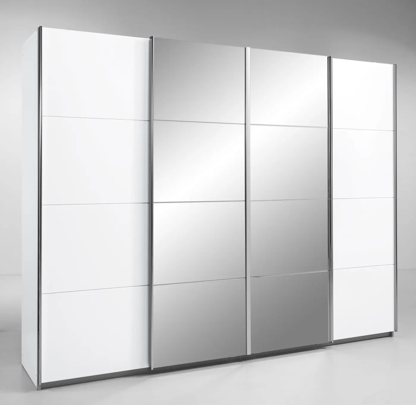 Schwebetürenschrank AP953 Alpinweiß/Hochglanz weiß - AP953.5ZL4 SYNCRONO