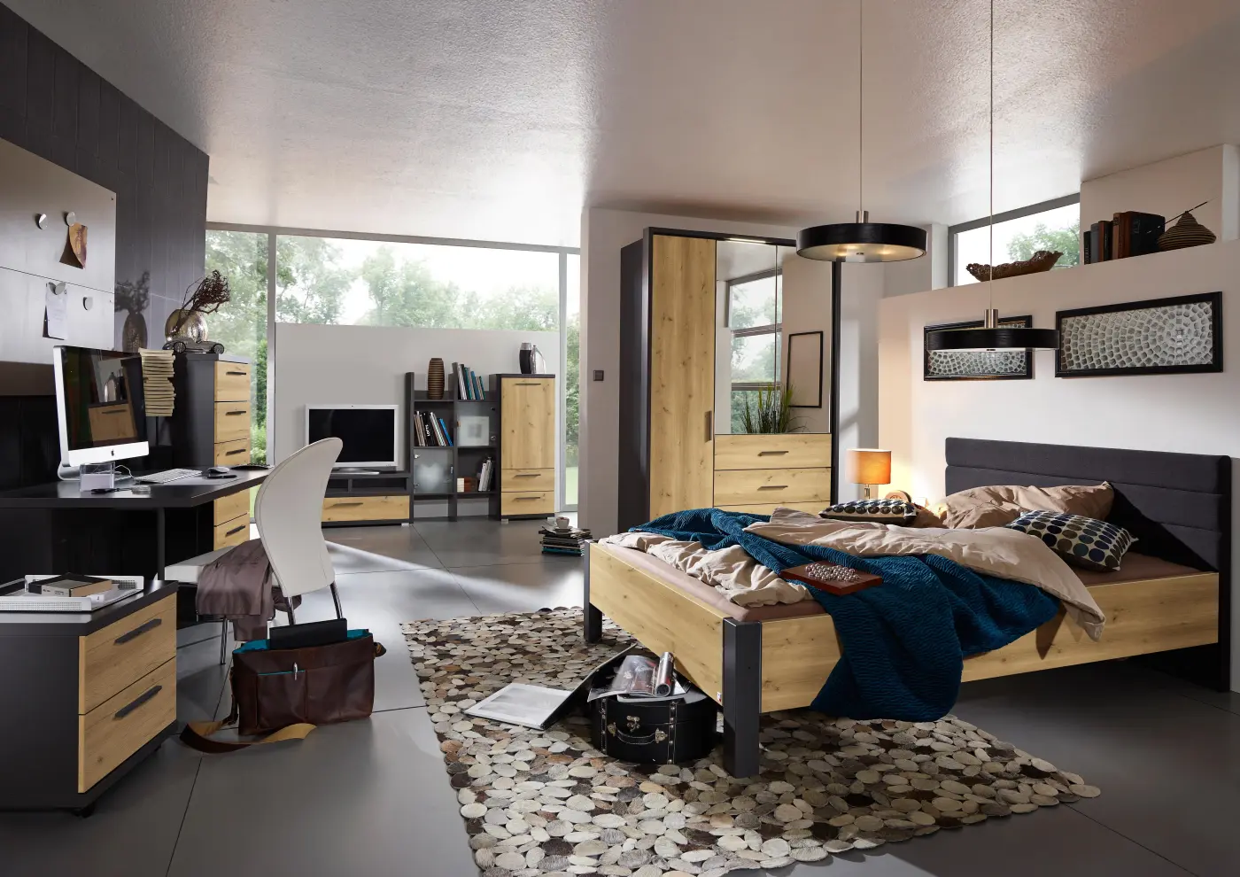 Wandregal AW31K graphit -  NICE4HOME-F