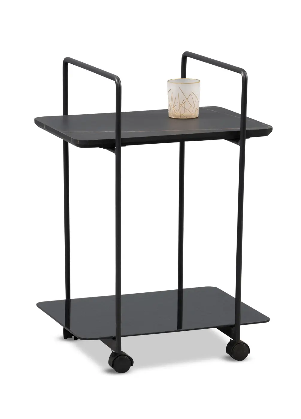 Beistelltisch MDF Marmoroptik -  DOPPIO