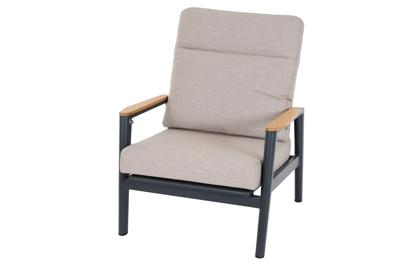 Loungesessel mattanthrazit, sandstone, Holzfarben -  CORTINA
