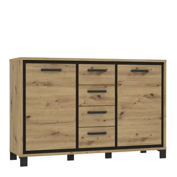 Kommode C773 Artisan Eiche /schwarz Eiche - TDHK233-C773 TRONDHEIM WOHNEN