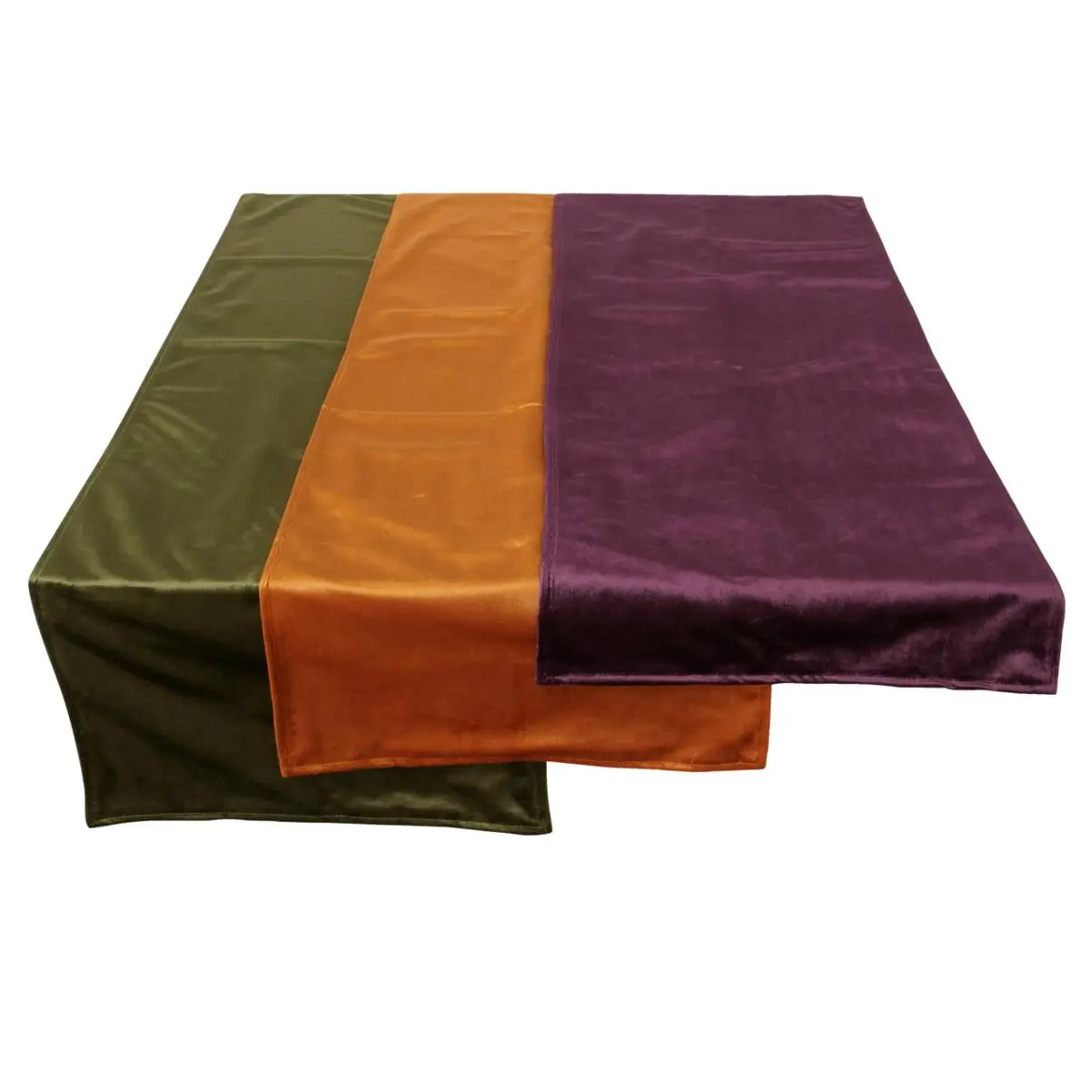 Tischläufer 428,550,680 Grün,Lila,Braun mit Patina - 2050499 DOUBLE