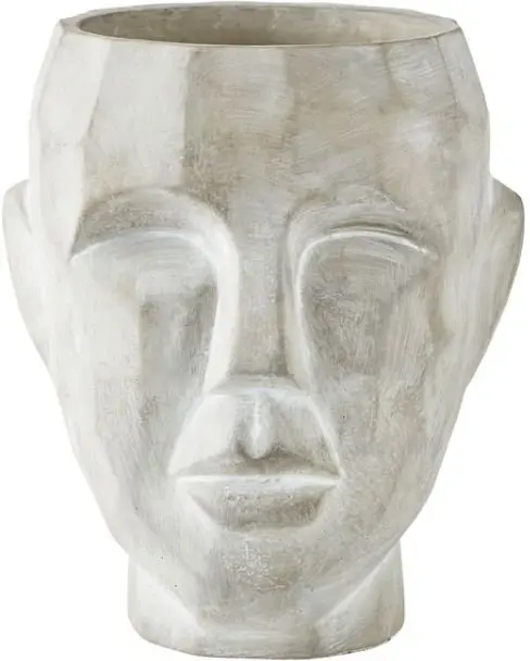 Blumentopf- Kopf - Cement