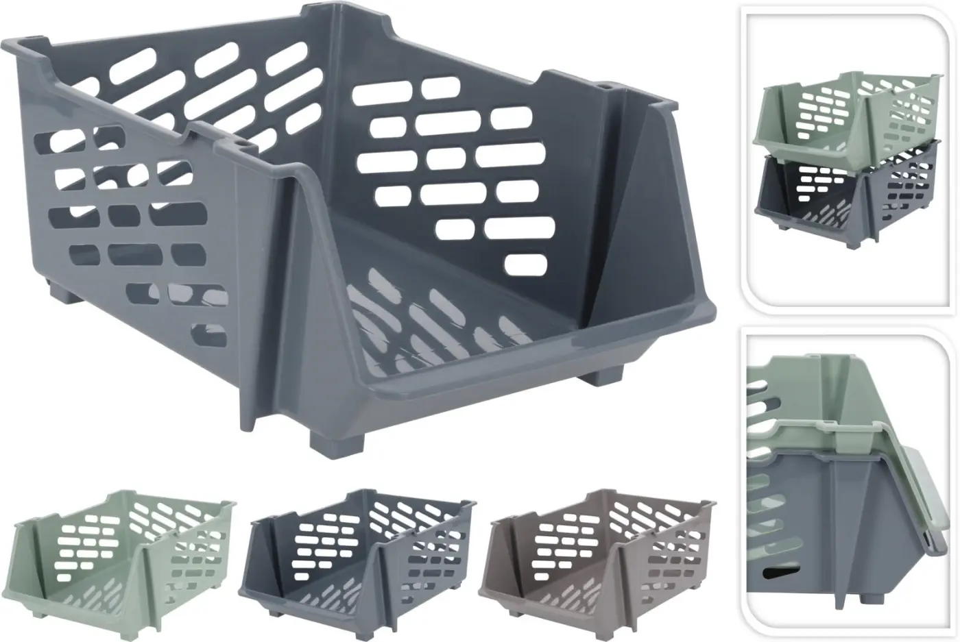 Aufbewahrungskorb 3fach sort. SP3100020